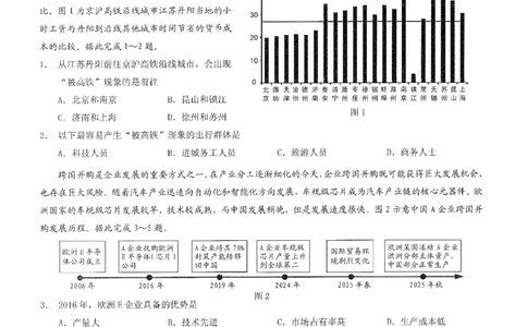 2026年普通高等学校招生全国统一考试康德调研（五）地理+答案_2024-2026高三（6-6月题库）_2026年04月高三试卷_260426重庆市2026年普通高等学校招生全国统一考试康德调研（五）（全科）