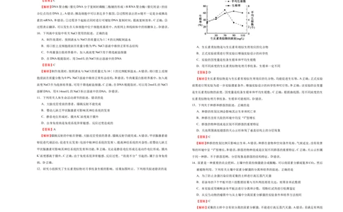 原创（新高考）2021届高考考前冲刺卷生物（十）教师版_新高考复习资料_2021年新高考资料_2021届高考考前冲刺卷（新高考）5.31更新
