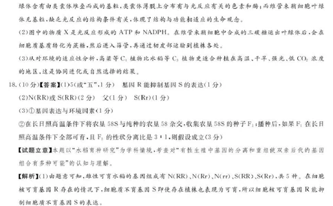 2025-2026学年高三下学期四月阶段检测生物答案_2024-2026高三（6-6月题库）_2026年04月高三试卷_260412河南省湘豫联盟2025-2026学年高三下学期四月阶段检测（全科）
