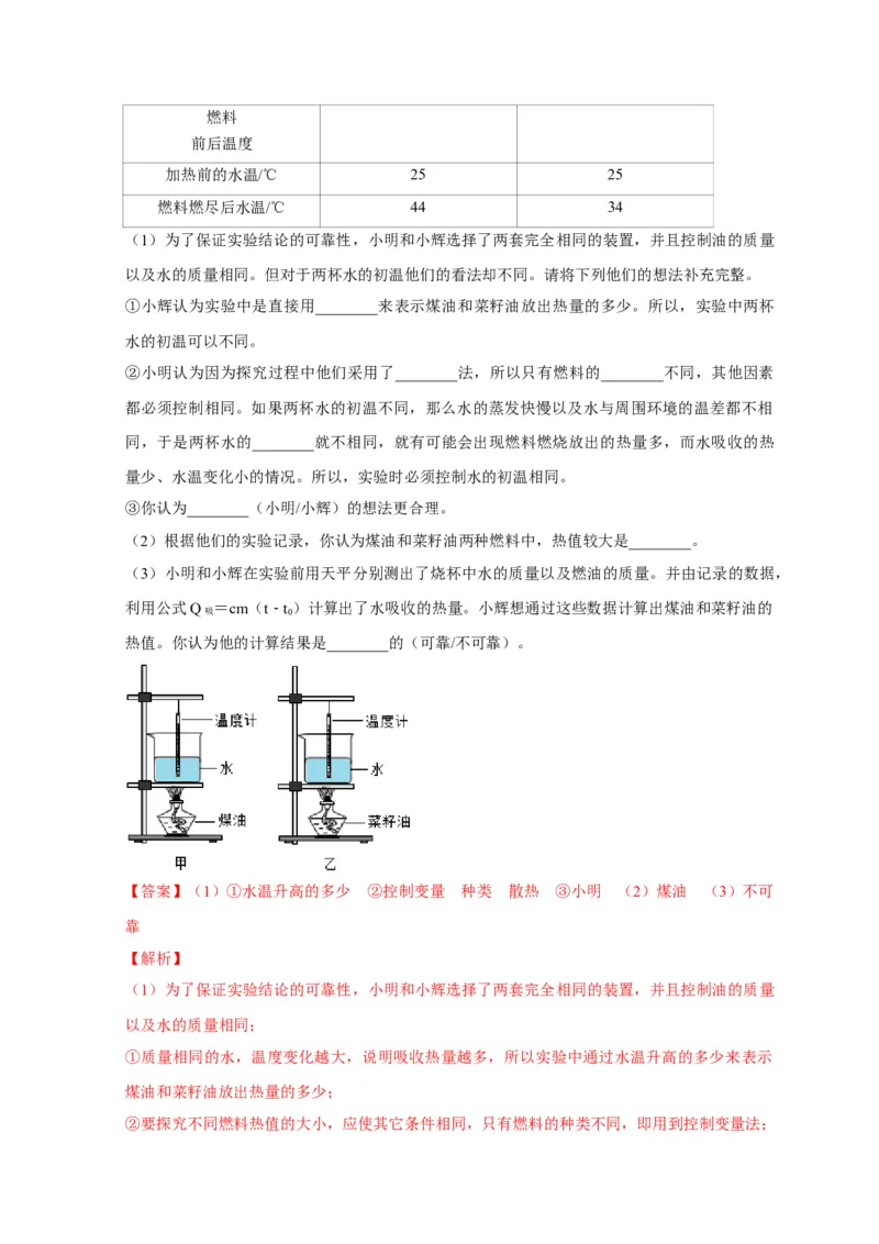 14.2热机的效率（解析版）_初物_人教版初中物理初二三同步讲义习题练习八九年级电子资料word素材_20250116_181533_A017&mdash;&mdash;人教版初中物理初二三教案讲义专项练习八九年级电子版word资料