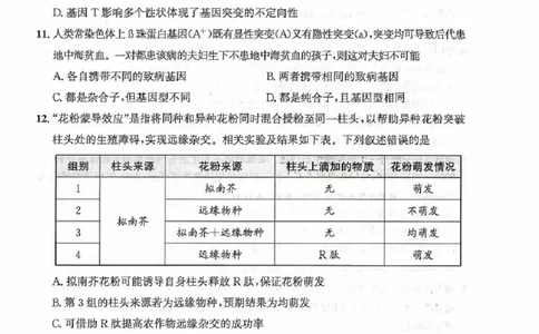 2026届武昌区高三元调生物试卷_2024-2026高三（6-6月题库）_2026年02月高三试卷_260201湖北省2026届武汉市武昌区元月高三期末考试（全科）