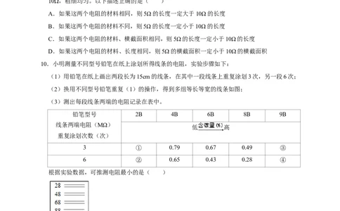 16.3电阻（原卷版）_初物_人教版初中物理初二三同步讲义习题练习八九年级电子资料word素材_20250116_181533_A017&mdash;&mdash;人教版初中物理初二三教案讲义专项练习八九年级电子版word资料