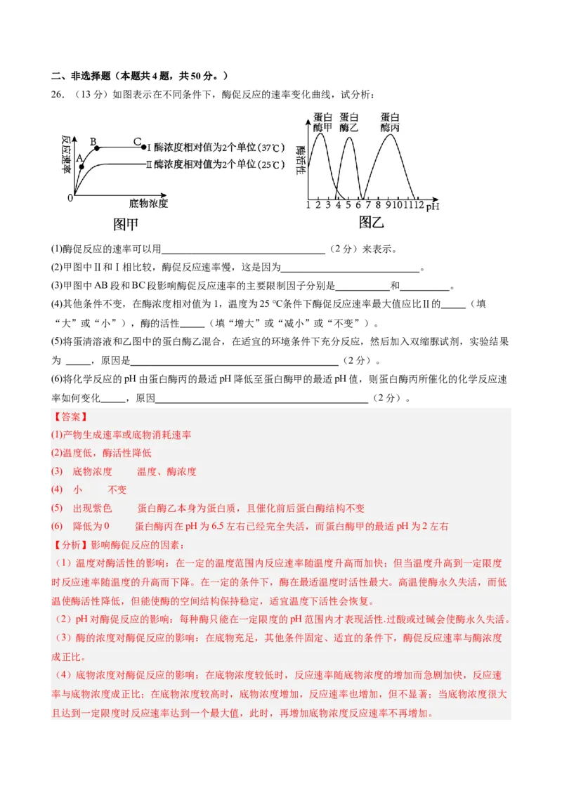单元检测卷03细胞的能量供应和利用（解析版）_新高考复习资料_2025年新高考资料_2025年高考生物一轮复习考点通关卷（新高考通用）