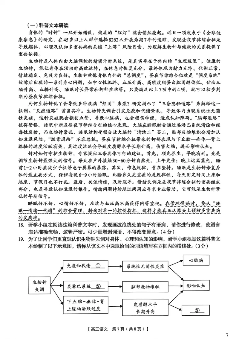 2026年4月高中毕业班教学质量调研语文_2024-2026高三（6-6月题库）_2026年04月高三试卷_260426广西省南宁市2026年4月高中毕业班教学质量调研（全科）