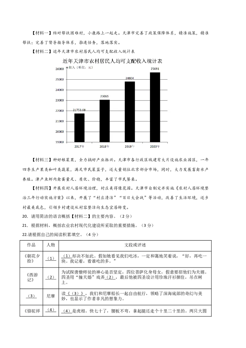 语文02卷（天津专用）-（考试版）A4_初中全科电子版试卷练习试题_语文_7下初中部编版语文练习、试卷_部编语文七年级下期末试卷（039份）_地区版-29份