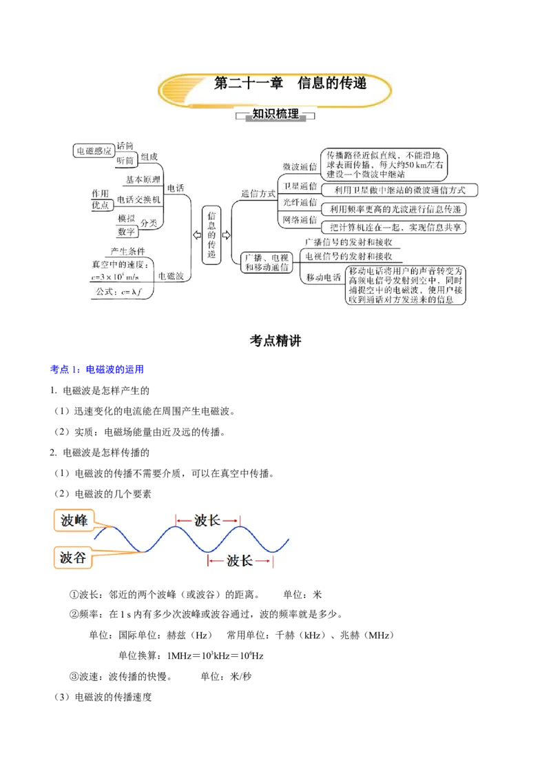 第二十一章信息的传递&mdash;（人教版）_初中全科电子版试卷练习试题_物理_9年级上下册物理试题_人教版物理九年级全一册单元试卷（027份）_单元试卷第2套17套