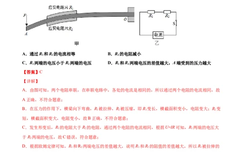 第十七章欧姆定律（真题精选）（解析版）_初中全科电子版试卷练习试题_物理_9年级上下册物理试题_人教版物理九年级全一册单元试卷（027份）_单元试卷第1套10套