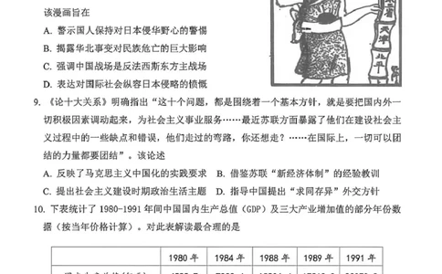 2026届浙江杭州市高三下学期教学质量检测（二模）历史试题及答案2026届浙江杭州市高三下学期教学质量检测（二模）历史试题_2024-2026高三（6-6月题库）_2026年04月高三试卷