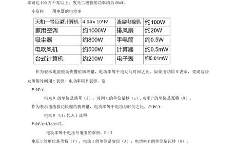 18.2电功率教案-2023-2024学年人教版物理九年级上册_初物_2024人教版初中物理八九年级上下册课件教案PPT试题电子版资料_九年级全册教案_第十八章电功率