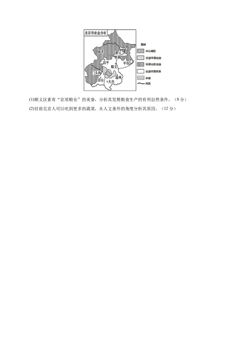 第六章北方地区（提分小卷）-单元测试2021-2022学年八年级地理下册尖子生选拔卷（人教版）（原卷版）(1)_初中全科电子版试卷练习试题_地理_人教地理8下试题试卷_第2套单元测试