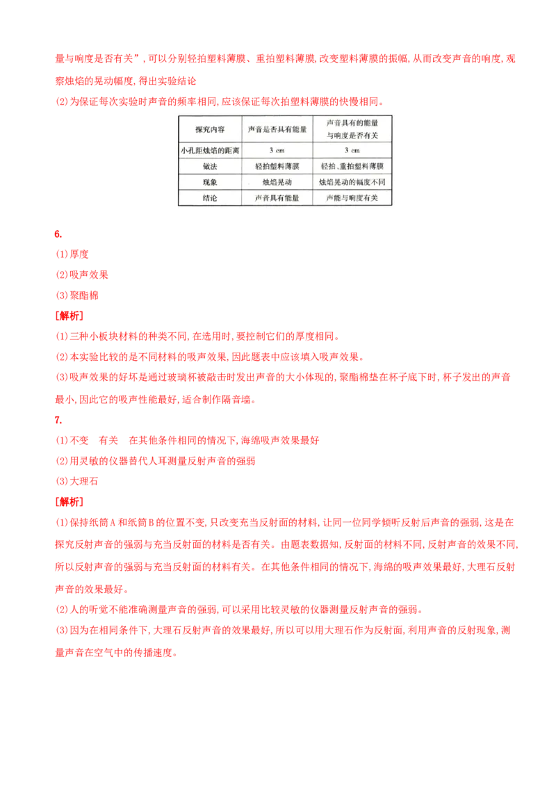 第二单元专项综合全练－八年级物理上册新视角培优集训（人教版）_初中全科电子版试卷练习试题_物理_8年级上册物理试题_人教版物理八年级上专项练习（040份）