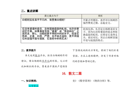 第四单元知识总结记背（部编版）_初中全科电子版试卷练习试题_语文_8上初中部编版语文练习、试卷_部编语文八年级上知识总结（007份）