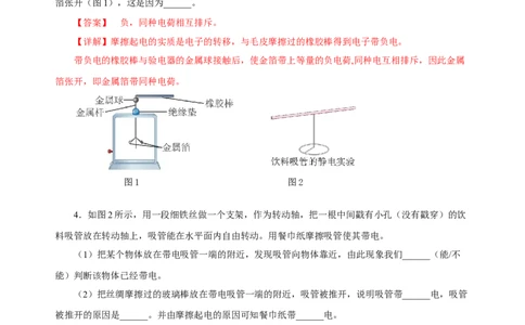 15.1两种电荷（分层作业）-（人教版）解析版_初物_八年级上下册+九年级全一册物理_九年级物理全一册_分层作业
