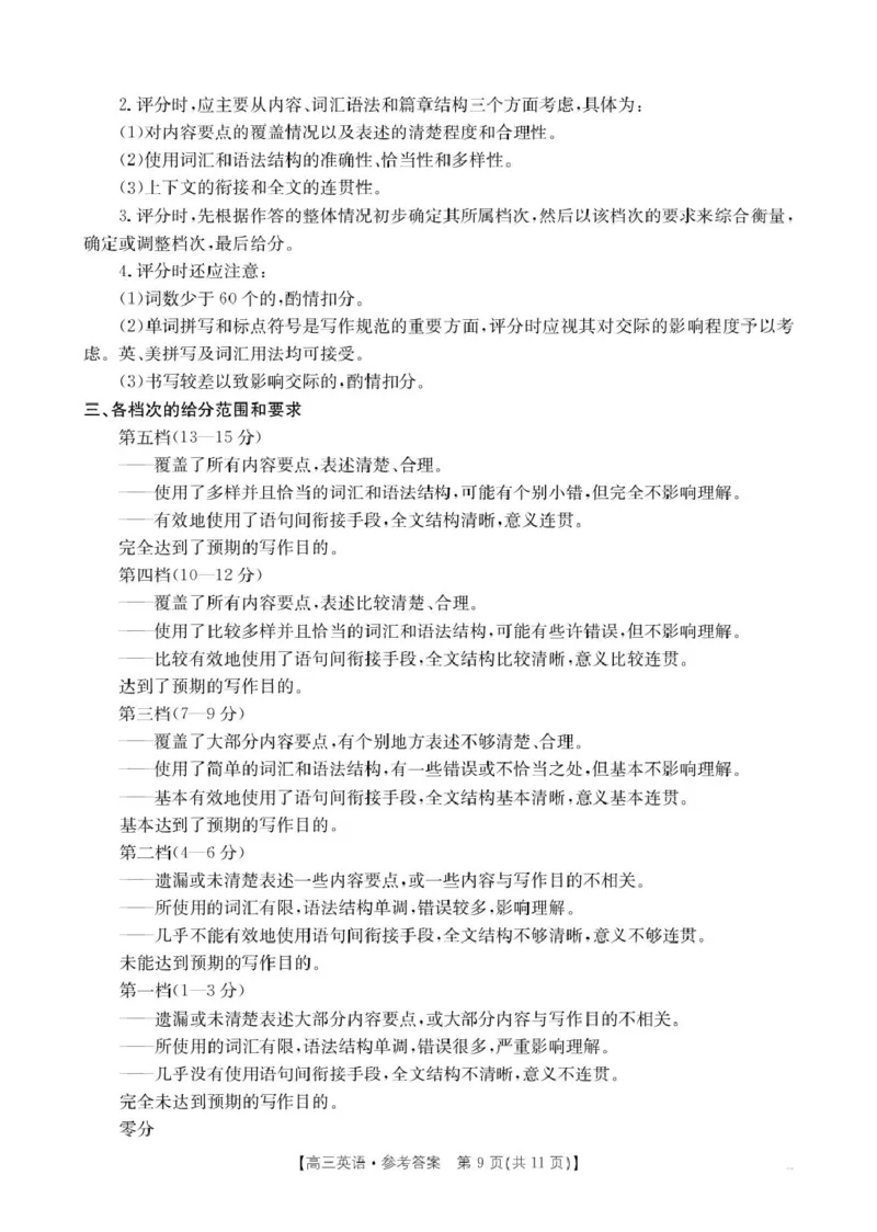 2026届安徽省示范高中皖北协作区第28届联考高三下学期一模英语试题及答案英语答案_2024-2026高三（6-6月题库）_2026年03月高三试卷
