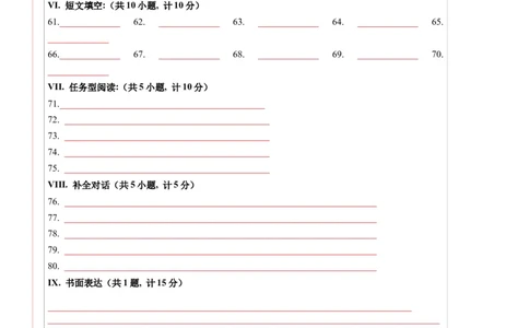 英语（陕西卷）（答题卡）_初中全科电子版试卷练习试题_英语_2024中考模拟题英语(1)_一模_英语（陕西卷）-2024年中考第一次模拟考试