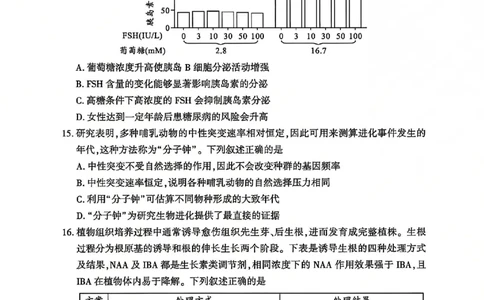 2026届武汉市高三（下）三月调研生物试卷_2024-2026高三（6-6月题库）_2026年03月高三试卷_2603142026届湖北省武汉普通高中高三3月调考（全科）_2026届湖北省武汉普通高中高三3月调考生物