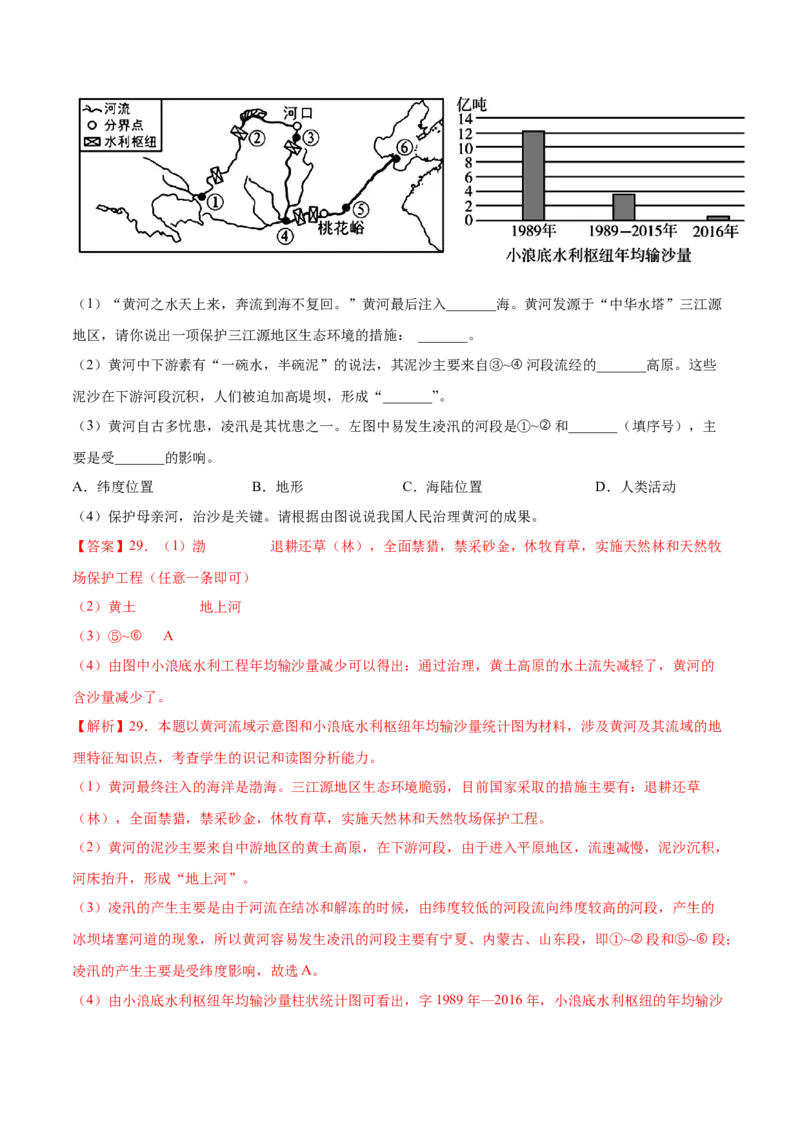 第二章中国的自然环境（真题重组卷）难度分层2022-2023学年八年级地理上册（人教版）（解析版）_初中全科电子版试卷练习试题_地理_人教地理8上试题试卷_第1套单元测试