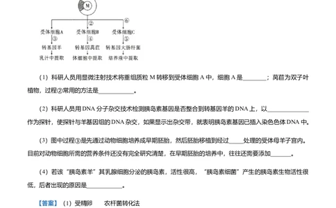 原创（新高考）2021届高三大题优练12细胞工程、基因工程学生版_新高考复习资料_2021年新高考资料_2021届（新高考）大题优练-生物