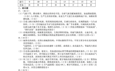 2026年高三年级第二次模拟考试试题地理答案_2024-2026高三（6-6月题库）_2026年04月高三试卷_260412甘肃省2026年高三年级第二次模拟考试试题（全科）