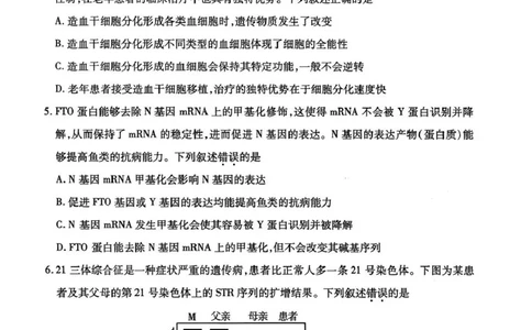 2026届甘肃省高三第一次模拟考试生物试题（含答案）_2024-2026高三（6-6月题库）_2026年03月高三试卷_260314甘肃省2026届高三第一次模拟考试