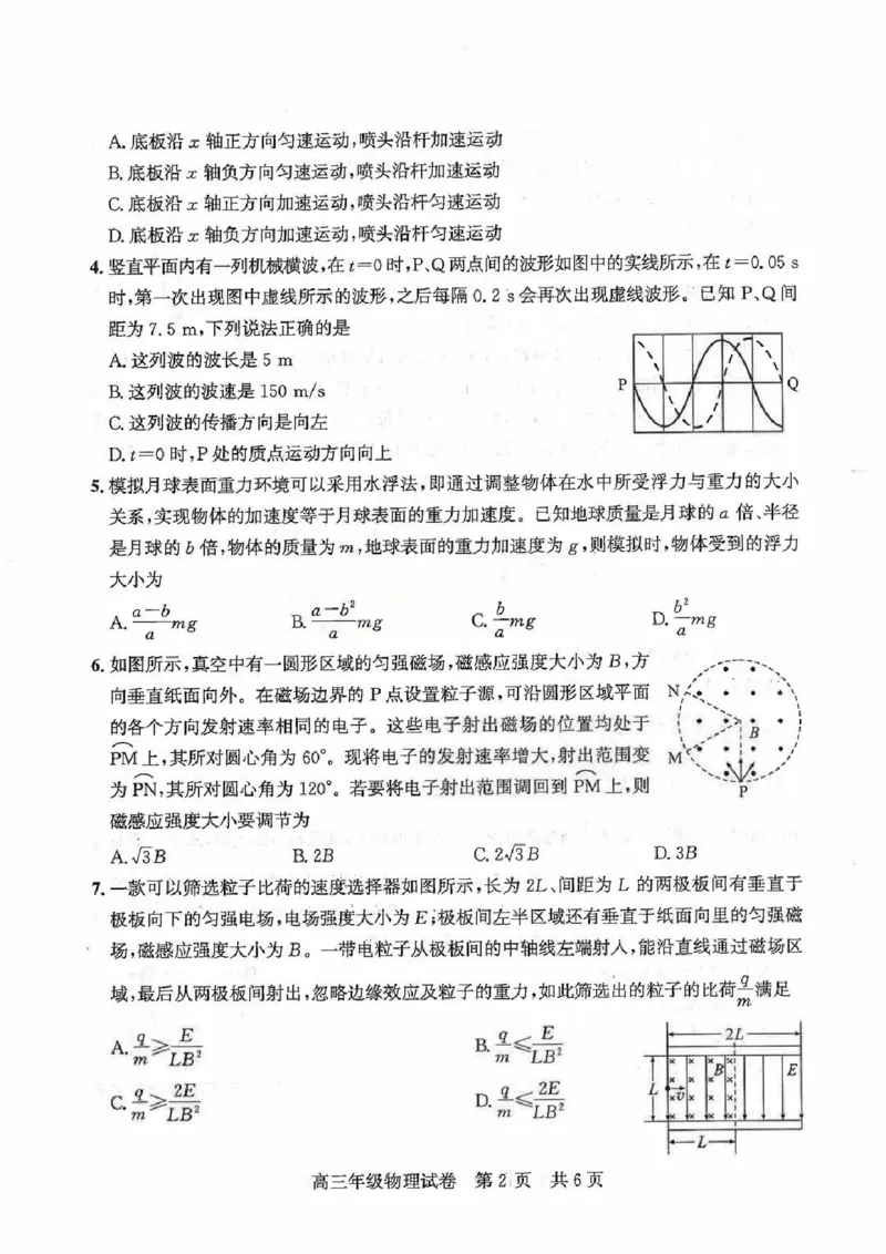 2026届武昌区高三元调物理试卷_2024-2026高三（6-6月题库）_2026年02月高三试卷_260201湖北省2026届武汉市武昌区元月高三期末考试（全科）