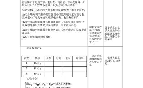 18.3测量小灯泡的电功率教案-2023-2024学年人教版物理九年级全一册_初物_2024人教版初中物理八九年级上下册课件教案PPT试题电子版资料_九年级全册教案_第十八章电功率