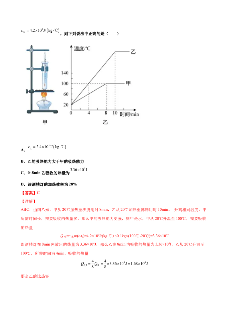 第十四章内能的利用（真题精选）（解析版）_初中全科电子版试卷练习试题_物理_9年级上下册物理试题_人教版物理九年级全一册单元试卷（027份）_单元试卷第1套10套