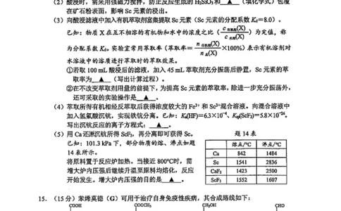 2026届江苏省苏锡常镇四市高三一模教学情况调研（一）化学试题（含答案）_2024-2026高三（6-6月题库）_2026年03月高三试卷