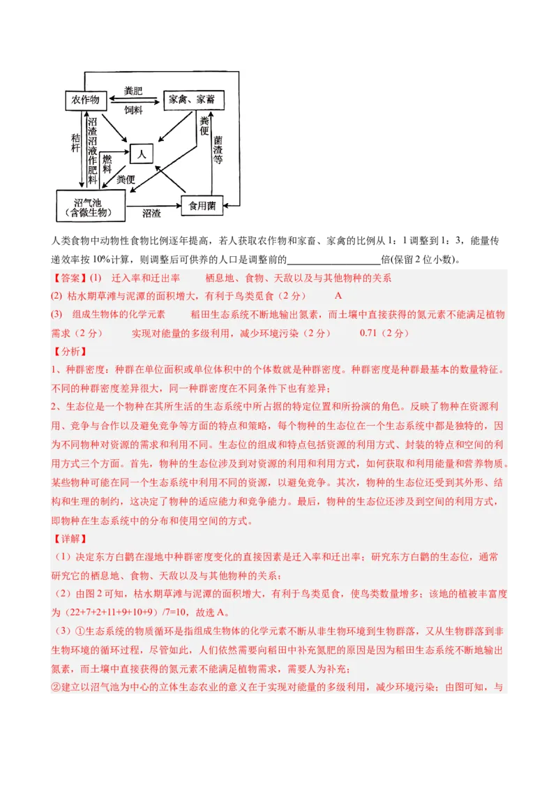单元检测卷09生物与环境（解析版）_2025年新高考资料_一轮复习_2025年高考生物一轮复习考点通关卷（新高考通用）