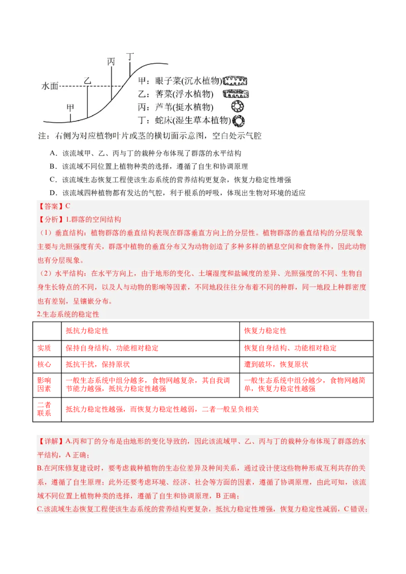 单元检测卷09生物与环境（解析版）_2025年新高考资料_一轮复习_2025年高考生物一轮复习考点通关卷（新高考通用）