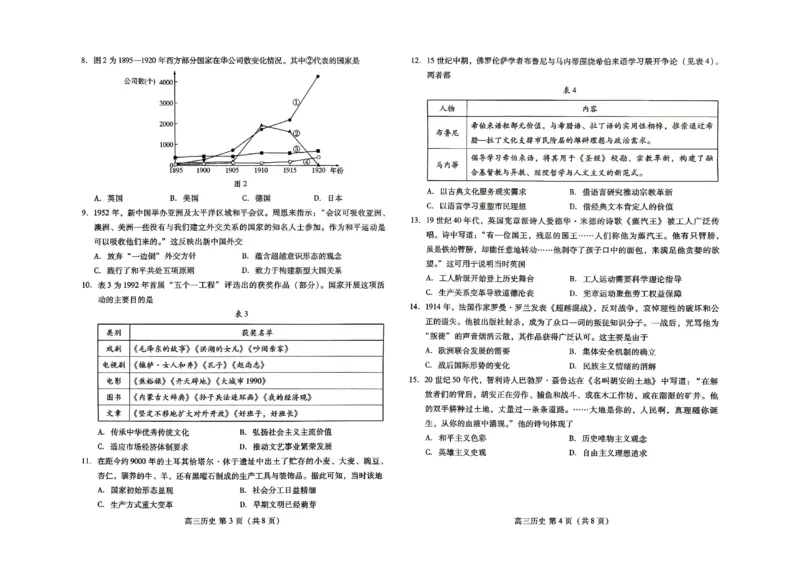 2026届山东潍坊市高三下学期4月模拟考试（二模）历史试卷_2024-2026高三（6-6月题库）_2026年04月高三试卷_260424山东省潍坊市2026届高三二模考试（全科）