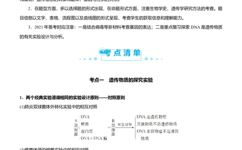 原创（新高考）2021届高考二轮精品专题五遗传分子的基础教师版_新高考复习资料_2021年新高考资料_2021届（新高考）生物二轮精品专题
