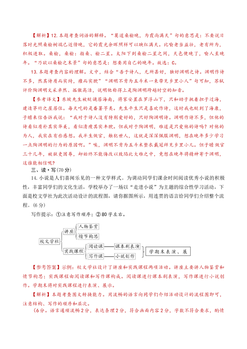 语文（山西卷）（解析版A4）_初中全科电子版试卷练习试题_语文_赠送：2024中考模拟题_二模_语文（山西卷）-：2024年中考第二次模拟考试
