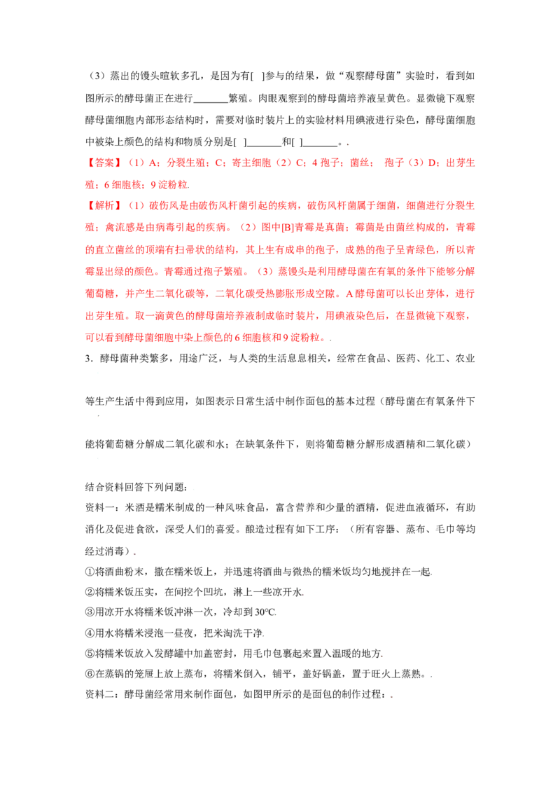 第五章病毒过关测试-（人教版）（解析版）_初中全科电子版试卷练习试题_生物_生物8上练习_人教生物8年级上单元试卷48份