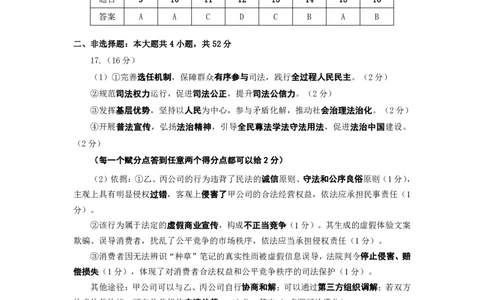 2026年高三年级综合测试思想政治参考答案_2024-2026高三（6-6月题库）_2026年04月高三试卷_2604302026届广东东莞市高三第二次模拟考试（全科）