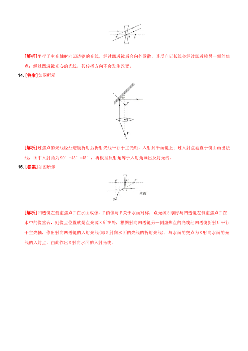 第五单元专项综合全练《光学作图》－八年级物理上册新视角培优集训（人教版）_初中全科电子版试卷练习试题_物理_8年级上册物理试题_人教版物理八年级上专项练习（040份）