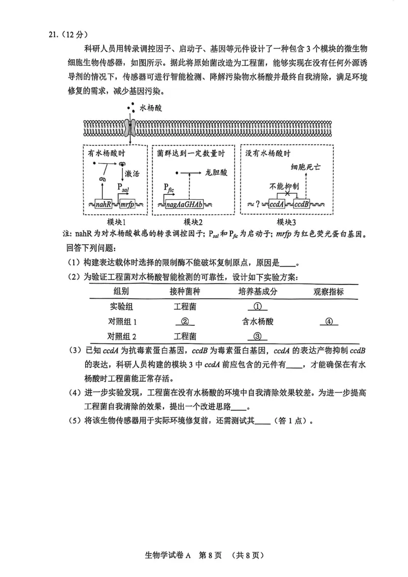 2026年广州市普通高中毕业班综合测试（一）生物试题_2024-2026高三（6-6月题库）_2026年03月高三试卷_260320广州一模｜2026年广州市普通高中毕业班综合测试（一）（全科）