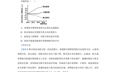 原创2021届小题必练18种群和群落教师版_通用版（老高考）复习资料_2023年复习资料_专项复习_2023《微专题&middot;小练习》&middot;生物_模拟题_2021届小题优练-生物