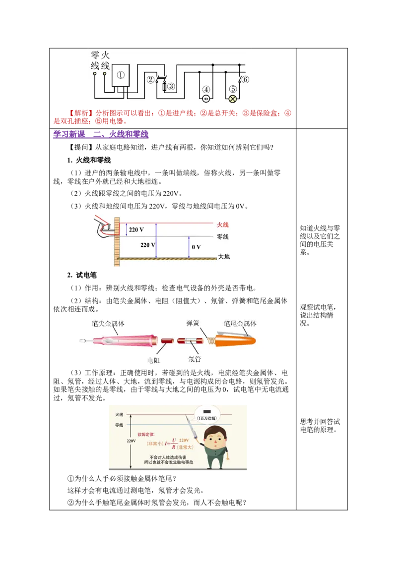 19.1家庭电路（教学设计）-（人教版）_初物_八年级上下册+九年级全一册物理_九年级物理全一册_教学设计