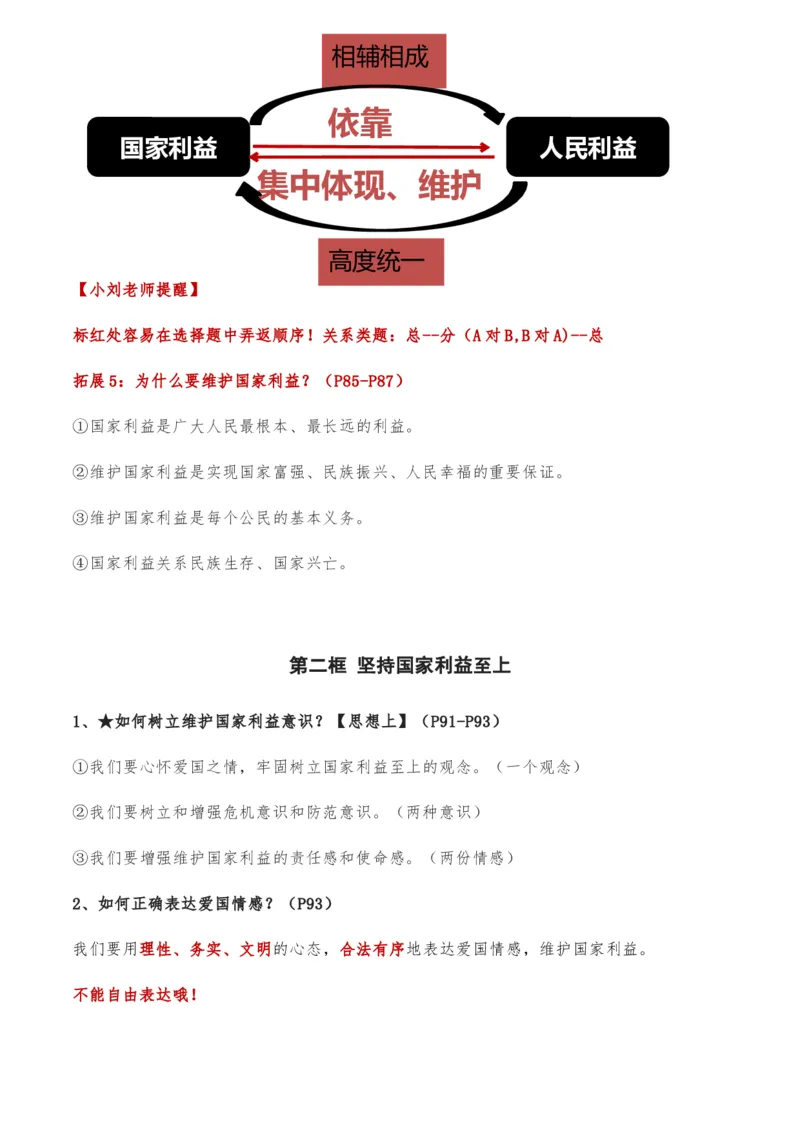 第四单元维护国家利益-单元复习清单2022-2023学年八年级道德与法治上册期末单元复习核心知识点归纳（部编版）_初中全科电子版试卷练习试题_政治_道法人教部编8上试卷