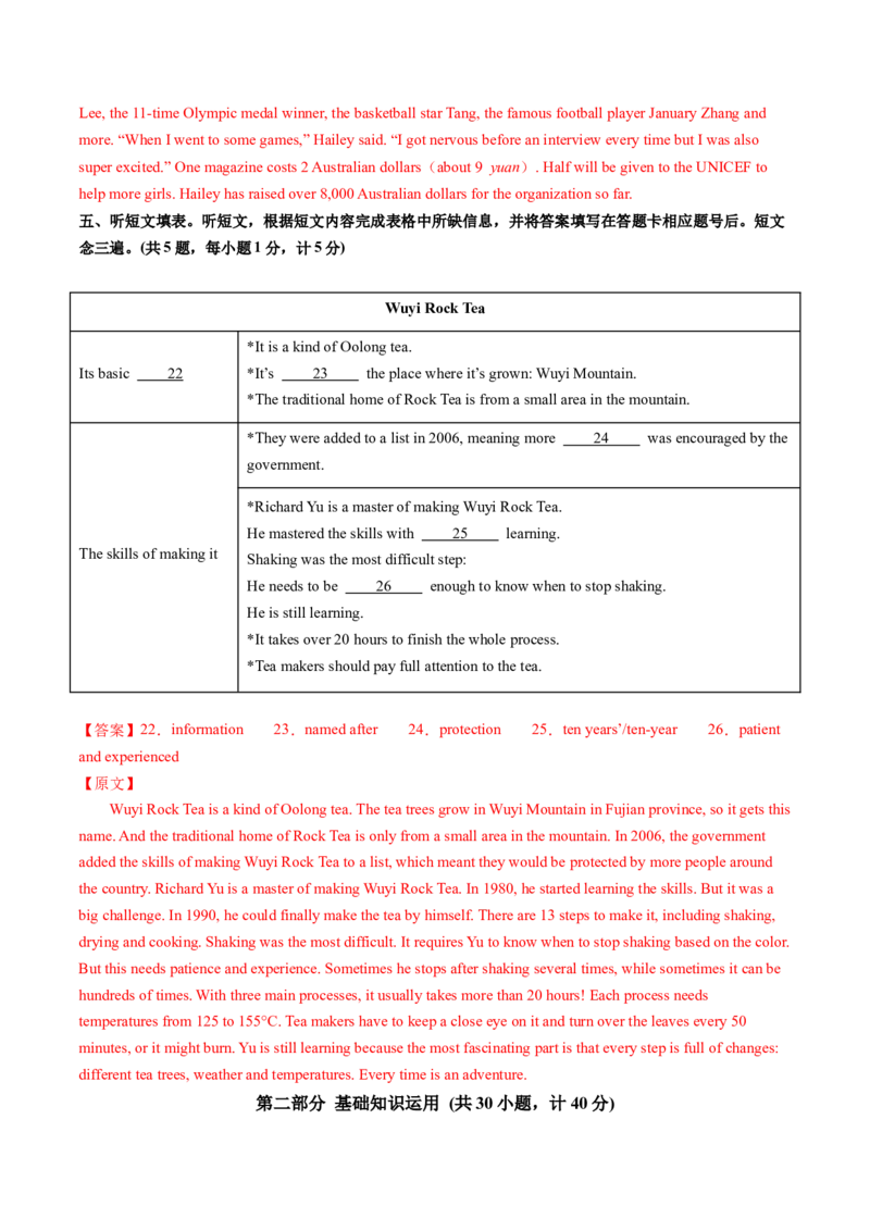 英语（四川成都卷）（全解全析）_初中全科电子版试卷练习试题_英语_2024中考模拟题英语(1)_一模_英语（四川成都专用，含听力MP3）-2024年中考第一次模拟考试