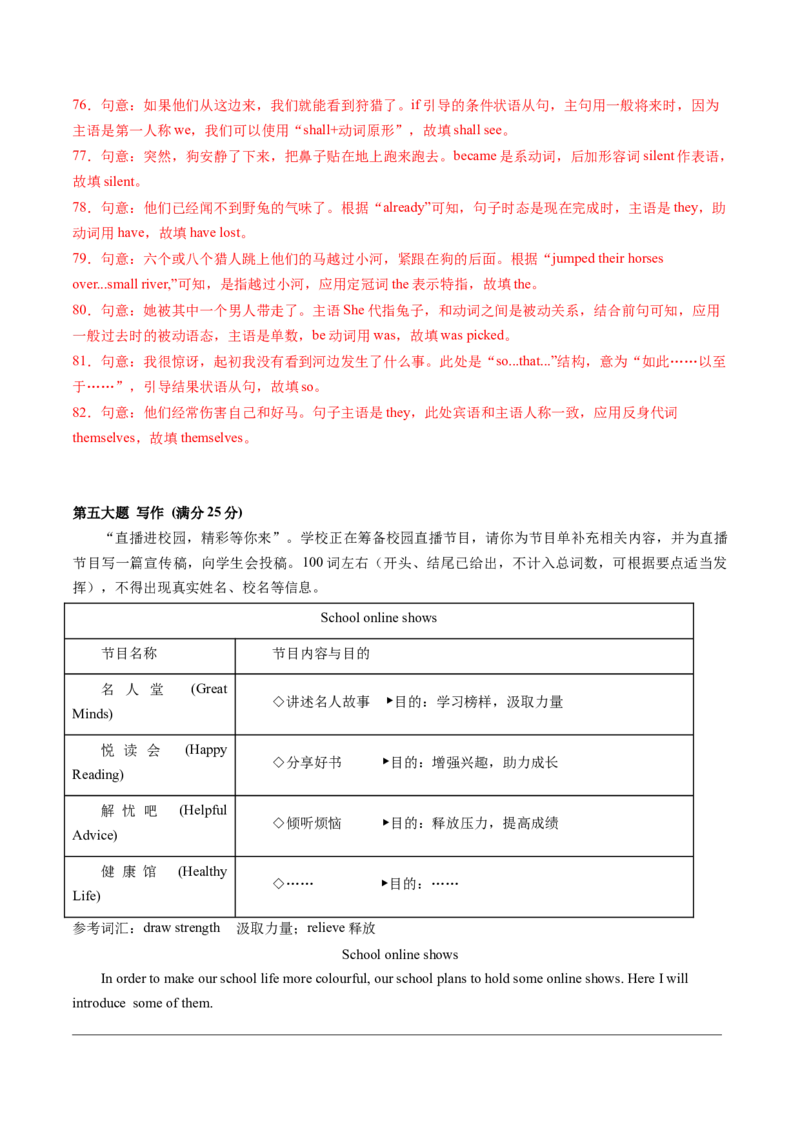 英语（贵州卷）（全解全析）_初中全科电子版试卷练习试题_英语_2024中考模拟题英语(1)_一模_英语（贵州专用，含听力MP3）-2024年中考第一次模拟考试