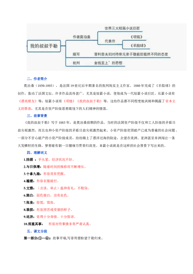 第四单元九年级语文上册同步必备单元知识清单（部编版）（解析版）_初中全科电子版试卷练习试题_语文_9上初中部编版语文练习、试卷_部编语文九年级上知识总结（007份）