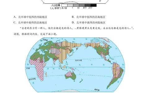 第四章居民与聚落（提分小卷）-单元测试2021-2022学年七年级地理上册尖子生选拔卷（人教版）（原卷版）_初中全科电子版试卷练习试题_地理_人教地理7上试题试卷_第3套单元测试