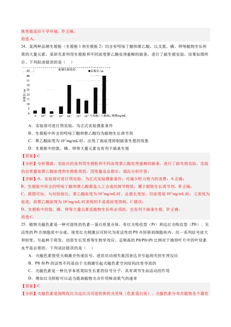 单元检测卷08稳态与调节（解析版）_2025年新高考资料_一轮复习_2025年高考生物一轮复习考点通关卷（新高考通用）