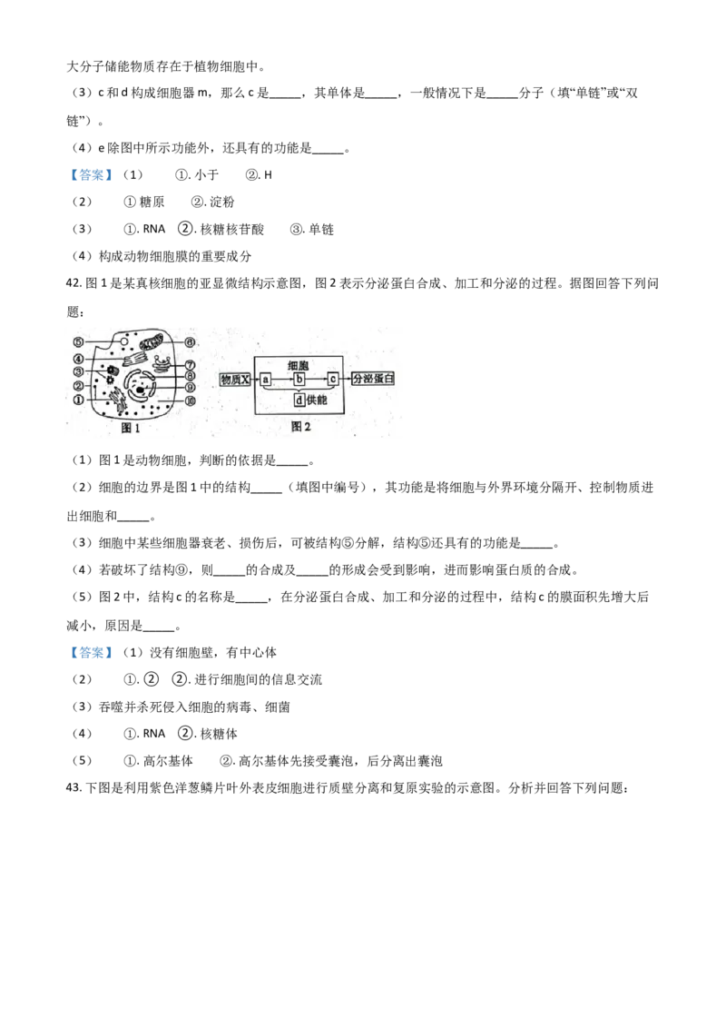 四川省成都市蓉城名校联盟2021-2022学年高二下学期期末联考试题+生物+Word版含答案_生物高考模拟题_老高考_2023年