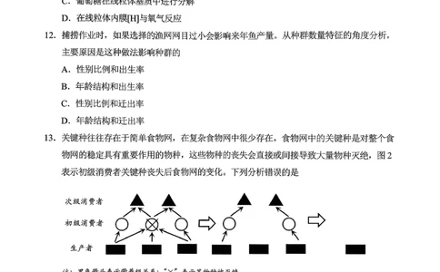 2026年深圳市高三年级第一次调研考试生物试卷_2024-2026高三（6-6月题库）_2026年03月高三试卷_2603082026年深圳市高三年级第一次调研考试（深圳一模）（全科）