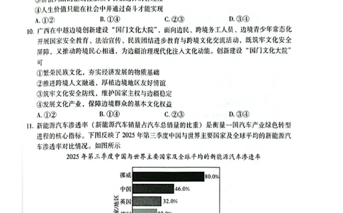 2026届高中毕业班3月适应性测试政治_2024-2026高三（6-6月题库）_2026年03月高三试卷_260330广西（梧州、玉林、贵港、钦州、百色等市）2026届高中毕业班3月适应性测试（全科）