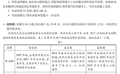 蚌埠市2026届高三年级适应性考试地理_2024-2026高三（6-6月题库）_2026年04月高三试卷_260423安徽省蚌埠市2026届高三年级适应性考试（全科）