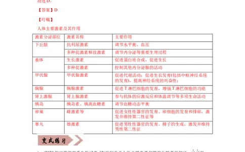 易错点12体液调节-2021年高考生物一轮复习易错题（教师版含解析）_新高考复习资料_2023年新高考复习资料_一轮复习_2023年新高考大一轮复习讲义_赠2021年高考生物一轮复习易错题